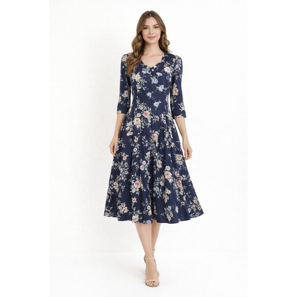 Willow Ridge Dresses & Skirts - Willow Ridge women's Blue Floral Dress size 12
